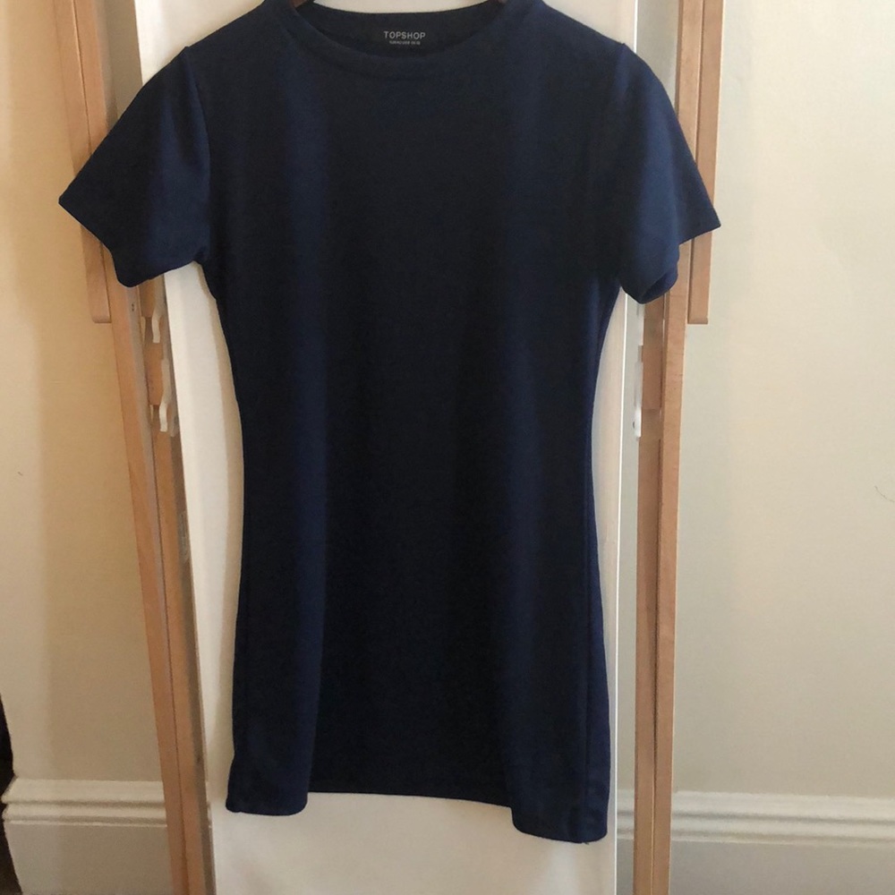 Topshop Navy Tshirt Dress